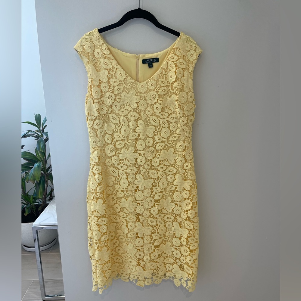 Yellow Ralph Lauren Dress with pretty details!